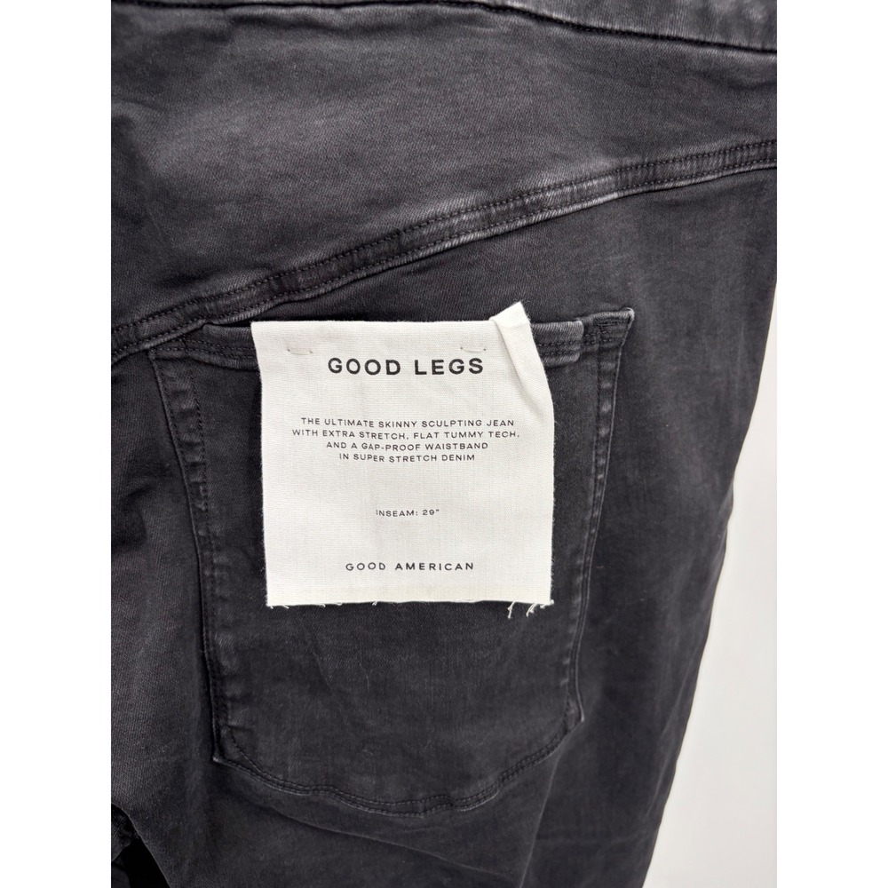 Good American Good Legs Skinny Jeans Black High Rise Button Fly 28-32 - Picture 7 of 10